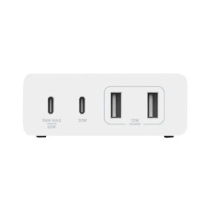 Belkin BOOST CHARGE GaN - Netzteil - 108 Watt - 4 Ausgabeanschlussstellen (2 x USB, 2 x USB-C)