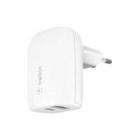 Belkin BOOST CHARGE - Netzteil - 37 Watt - PD 3.0 - 2 Ausgabeanschlussstellen (USB, 24 pin USB-C)