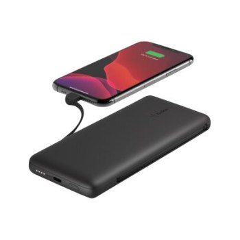 Belkin BoostCharge Plus - Powerbank - 10000 mAh - 23 Watt - Fast Charge, PD - 2 Ausgabeanschlussstellen (Lightning, 24 pin USB-C)