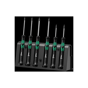 Wera 2052/6 Set di cacciaviti per elettronica + rack