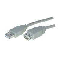 ShiverPeaks USB 2.0 1.8m - USB A - USB A - Männlich/weiblich - Gerade - Gerade - Nickel (CO 77122) - Kabel - Digital/Daten