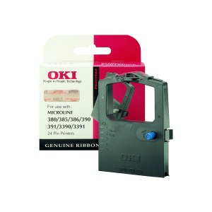 OKI Black - print ribbon - for Microline 3390, 3391, 380,...