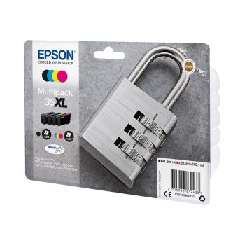 Epson Padlock Multipack 4-colours 35XL DURABrite Ultra Ink - Resa elevata (XL) - Inchiostro a base di pigmento - 41,2 ml - 20,3 ml - 4 pz - Confezione multipla