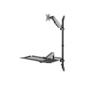 DIGITUS Flexible wall-mounted Stand/Sit workstation, single monitor