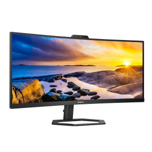 Philips 34E1C5600HE - 5000 Series - LED-Monitor - gebogen - 86.36 cm (34") - 3440 x 1440 WQHD @ 100 Hz - VA - 300 cd/m² - 3000:1 - 4 ms - HDMI, DisplayPort, USB-C - Lautsprecher - Textured Black