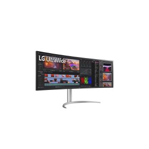 LG 49WQ95X-W - LED-Monitor - gebogen - 124.46 cm (49") - 5120 x 1440 UltraWide Dual QHD @ 144 Hz - Nano IPS - 400 cd/m² - 1000:1 - DisplayHDR 400 - 5 ms - 2xHDMI, DisplayPort, USB-C - Lautsprecher