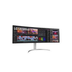 LG 49WQ95X-W - LED-Monitor - gebogen - 124.46 cm (49") - 5120 x 1440 UltraWide Dual QHD @ 144 Hz - Nano IPS - 400 cd/m² - 1000:1 - DisplayHDR 400 - 5 ms - 2xHDMI, DisplayPort, USB-C - Lautsprecher