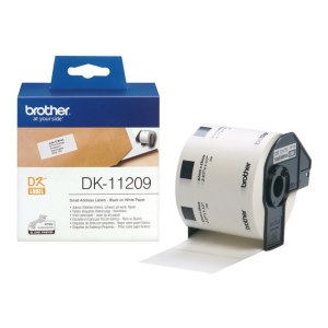 Brother DK-11209 - Schwarz auf Weiß - 800) Adressetiketten