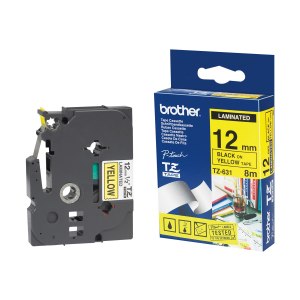 Brother Nastro per etichettatura 12mm - Nero trasparente...