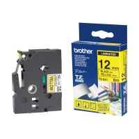 Brother Nastro per etichettatura 12mm - Nero trasparente - TC - Brother - PT2000 - PT3000 - PT500 - PT5000 - PT8E - 1,2 cm - 7,7 m