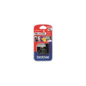 Brother Labelling Tape - 12mm - Black/White - Blister - M...