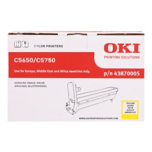 OKI Yellow image drum for C5650/5750 - Originale - OKI C5650 - C5750 - 20000 pagine - Stampa laser - Giallo - Nero - Argento