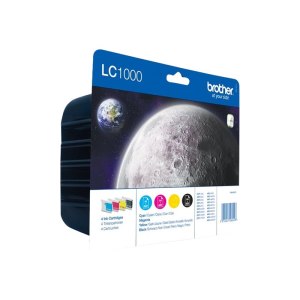 Brother LC1000 Value Pack - 4er-Pack - Schwarz, Gelb,...