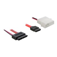 Delock SATA Slimline ALL-in-One cable - SATA-Kabel - Slimline SATA, 4-Pin interner Netzstecker (5 V)