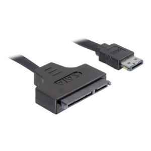 Delock SATA cable - 0.5m - 0,5 m - eSATAp - Nero