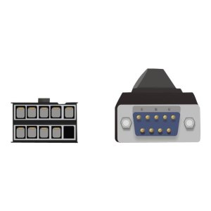 Delock Serial panel - 9 pin serial header (F) to DB-9 (M)