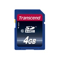 Transcend TS4GSDHC10 - 4 GB - SDHC - Classe 10 - NAND - 30 MB/s - Nero