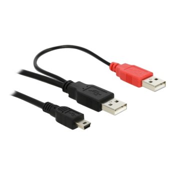 Delock USB cable - USB, USB (power only) (M) to mini-USB Type B (M)
