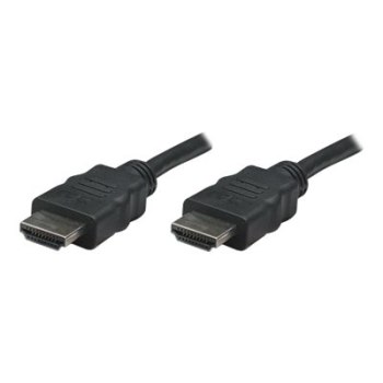 Manhattan HDMI Cable, 1080p@60Hz (High Speed), 7.5m, Male to Male, Black, Fully Shielded, Gold Plated Contacts, Lifetime Warranty, Polybag