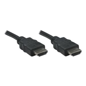 Manhattan HDMI Cable, 1080p@60Hz (High Speed), 7.5m, Male to Male, Black, Fully Shielded, Gold Plated Contacts, Lifetime Warranty, Polybag