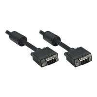 Manhattan VGA Monitor Cable (with Ferrite Cores), 1.8m, Black, Male to Male, HD15, Cable of higher SVGA Specification (fully compatible)