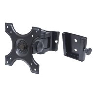 Manhattan TV & Monitor Mount, Wall, Tilt and Swivel, 1 screen, Screen Sizes: 13-27", Black, VESA 75x75 to 100x100mm, 12kg, Swivel with 2 pivots, Lifetime Warranty - Klammer - für Monitor - stabiler Stahl - Bildschirmgröße: bis zu 55,9 cm (bis zu 22 Zoll)