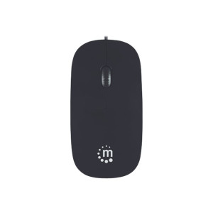 Manhattan Silhouette Sculpted USB Wired Mouse, Black,...