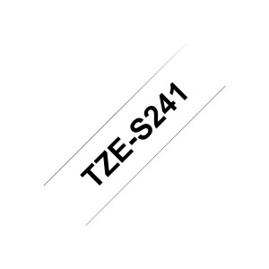 Brother TZe-S241 - Stark klebend - Schwarz auf Weiß - Rolle (1,8 cm x 8 m)