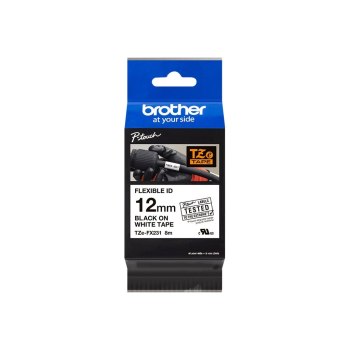 Brother TZe-FX231 - Adhesive - black on white