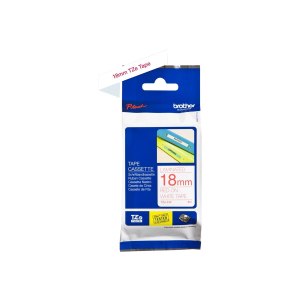 Brother Nastro per etichettatura 18mm - Rosso su bianco - TZe - Trasferimento termico - Brother - PT-2100VP - PT-7600 - PT-2430PC - PT-2700 - PT-2730 - PT-9600 - PT-9700PC - PT-9800PCN - 1,8 cm