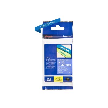 Brother Nastro per etichettatura 12mm - Bianco su blu - TZe - Trasferimento termico - Brother - PT-1280HK - PT-1280SN - PT-1280KT - PT-D200HK - PT-1100SN - PT-1100KT - PT-2100VP - PT-2730 - PT-7600,... - 1,2 cm