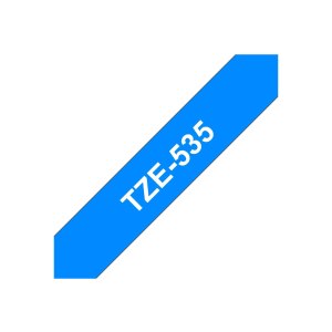 Brother TZe-535 - White on blue