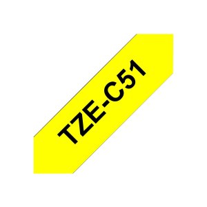 Brother TZe-C51 - Nero su giallo fluorescente - TZe - Grigio - Trasferimento termico - Brother - PT-2430PC - PT-2700 - PT-2730 - PT-9600 - PT-9700PC - PT-9800PCN