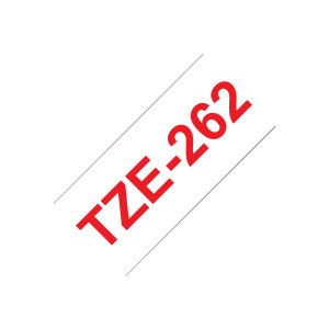 Brother TZe-262 - Red on white