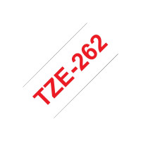 Brother TZe-262 - Red on white