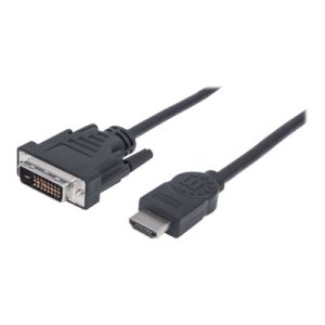 Manhattan HDMI to DVI-D 24+1 Cable, 1.8m, Male to Male,...