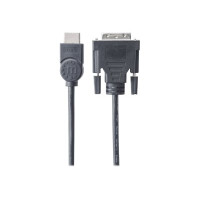 Manhattan HDMI to DVI-D 24+1 Cable, 1.8m, Male to Male, Black, Dual Link, Compatible with DVD-D, Lifetime Warranty, Polybag