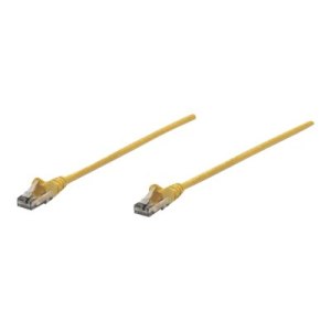 Intellinet Network Patch Cable, Cat6, 0.5m, Yellow, CCA, U/UTP, PVC, RJ45, Gold Plated Contacts, Snagless, Booted, Lifetime Warranty, Polybag