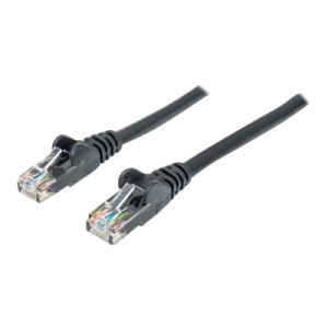 Intellinet Network Patch Cable, Cat6, 2m, Black, CCA, U/UTP, PVC, RJ45, Gold Plated Contacts, Snagless, Booted, Lifetime Warranty, Polybag - Patch-Kabel - RJ-45 (M)