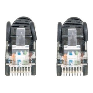 Intellinet Network Patch Cable, Cat6, 2m, Black, CCA, U/UTP, PVC, RJ45, Gold Plated Contacts, Snagless, Booted, Lifetime Warranty, Polybag