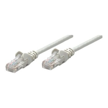 Intellinet Network Patch Cable, Cat5e, 1m, Grey, CCA, U/UTP, PVC, RJ45, Gold Plated Contacts, Snagless, Booted, Lifetime Warranty, Polybag - Patch-Kabel - RJ-45 (M)