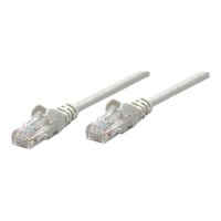 Intellinet Network Patch Cable, Cat5e, 1m, Grey, CCA, U/UTP, PVC, RJ45, Gold Plated Contacts, Snagless, Booted, Lifetime Warranty, Polybag