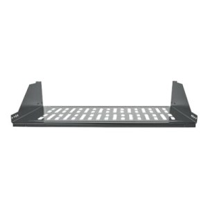 Intellinet 19" Cantilever Shelf, 2U, Fixed, Depth 350mm, Max 15kg, Black, Three Year Warranty