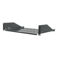 Intellinet 19" Cantilever Shelf, 2U, Fixed, Depth 350mm, Max 15kg, Black, Three Year Warranty