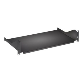 Intellinet 19" Cantilever Shelf, 2U, Fixed, Depth 400mm, Max 25kg, Black, Three Year Warranty