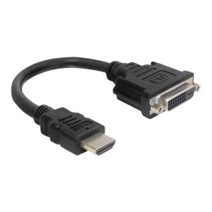 Delock 0.2m HDMI-DVI M/F - 0,2 m - HDMI tipo A (Standard)...