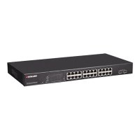 Intellinet 24-Port Gigabit Ethernet PoE+ Web-Managed Switch with 2 SFP Ports, 24 x PoE ports, IEEE 802.3at/af Power over Ethernet (PoE+/PoE), 2 x SFP, Endspan, 19" Rackmount