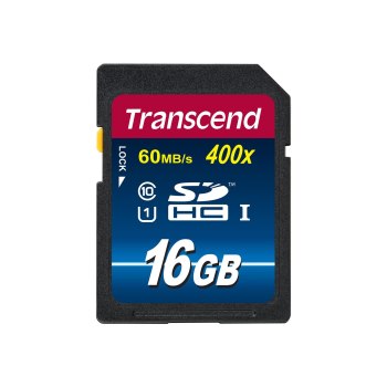 Transcend 16GB SDHC Class 10 UHS-I - 16 GB - SDHC - Classe 10 - NAND - 90 MB/s - Class 1 (U1)