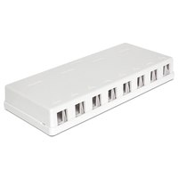 DeLOCK Keystone Surface Mounted Box - Gehäuse mit modularen Einsätzen - weiß - 8 Ports