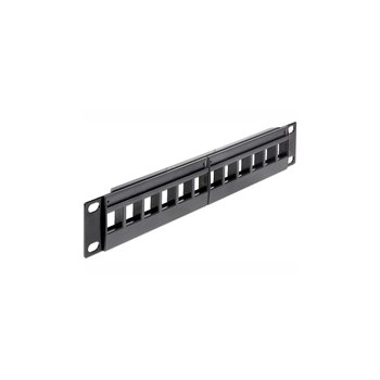 Delock Patch panel - black - 1U